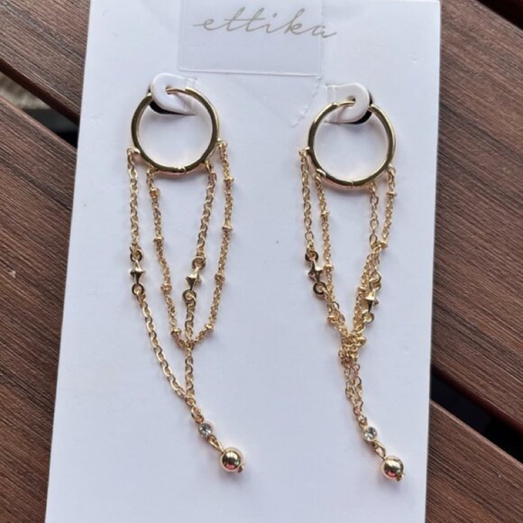 Ettika Chain Drop Earrings - Picture 1 of 2